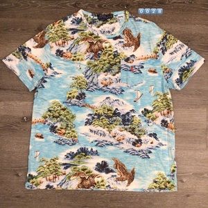 Polo Ralph Lauren Classic Fit Men’s Sz XL Tropical Print Beach Short Sleeve Top